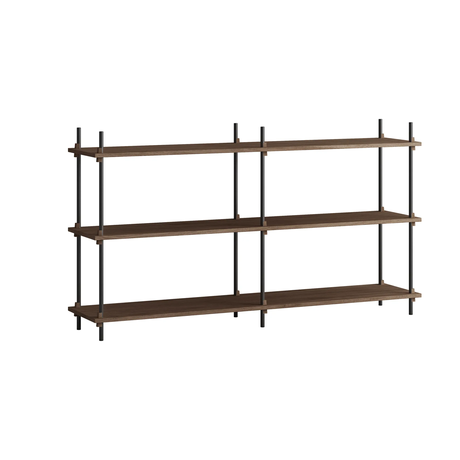 Moebe shelving system s.85.2.B, Chêne fumé-noir MOEBE