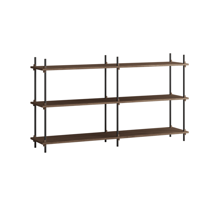 Moebe shelving system s.85.2.B - Chêne fumé-noir - MOEBE