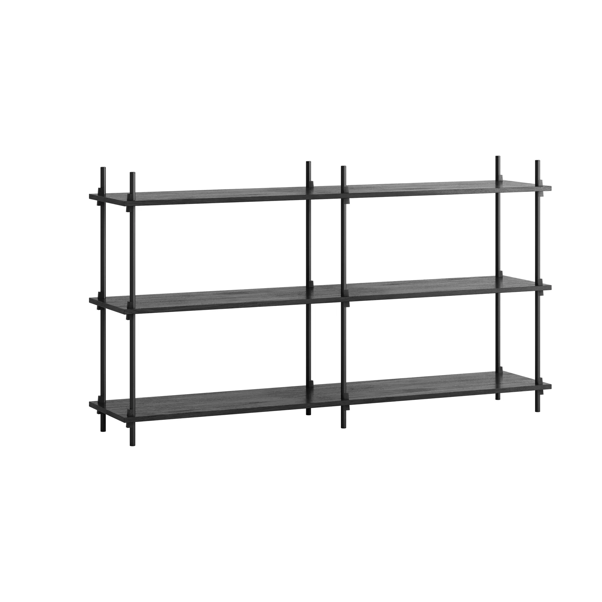 Moebe shelving system s.85.2.B, Noir MOEBE