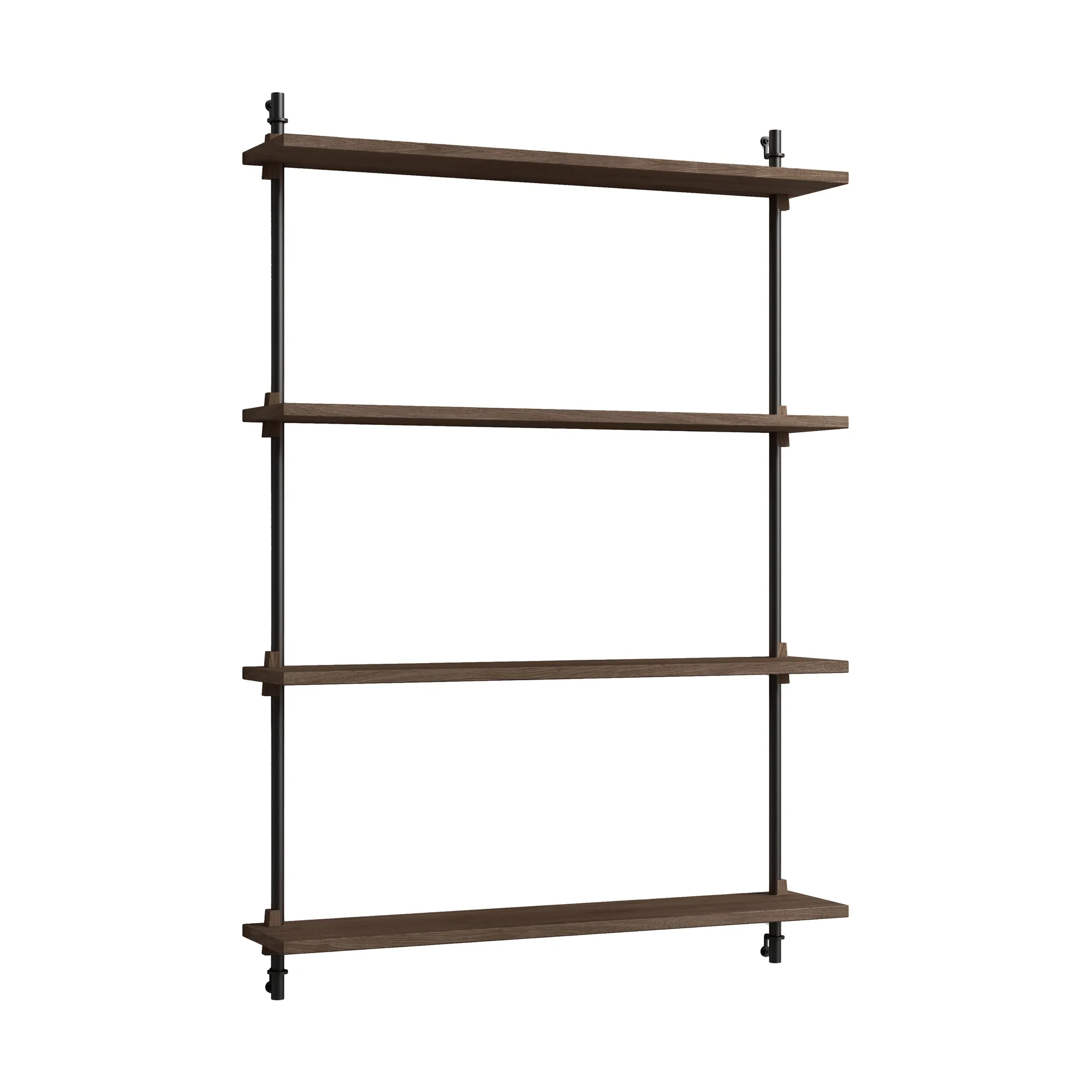 Moebe wall shelving ws.115.1, Chêne fumé-noir MOEBE