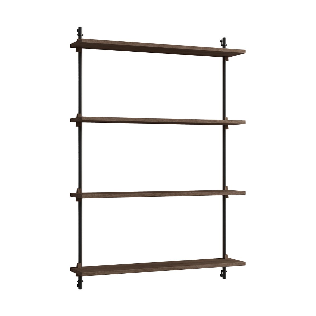 MOEBE Moebe wall shelving ws.115.1 Chêne fumé-noir | Design Scandinave | Étagères & systèmes de rayonnage | Marron