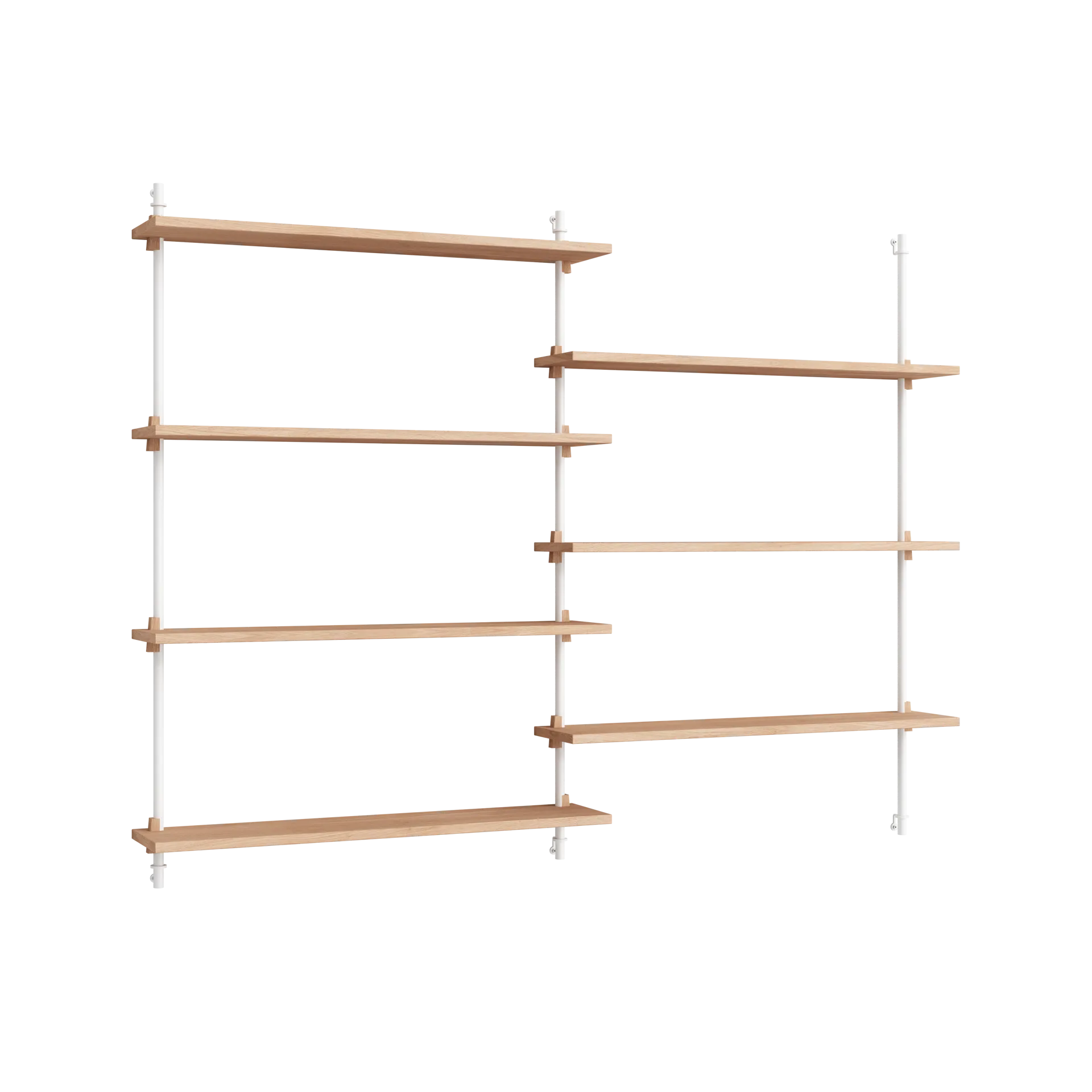 Moebe wall shelving ws.115.2, Chêne-blanc MOEBE