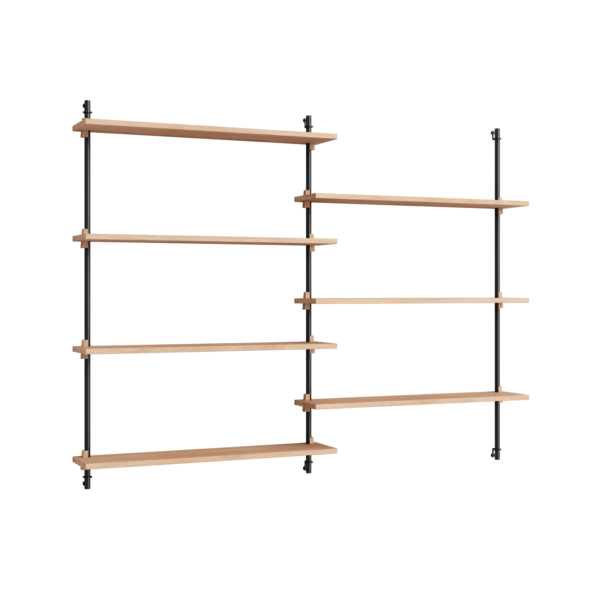 Moebe wall shelving ws.115.2, Chêne-noir MOEBE