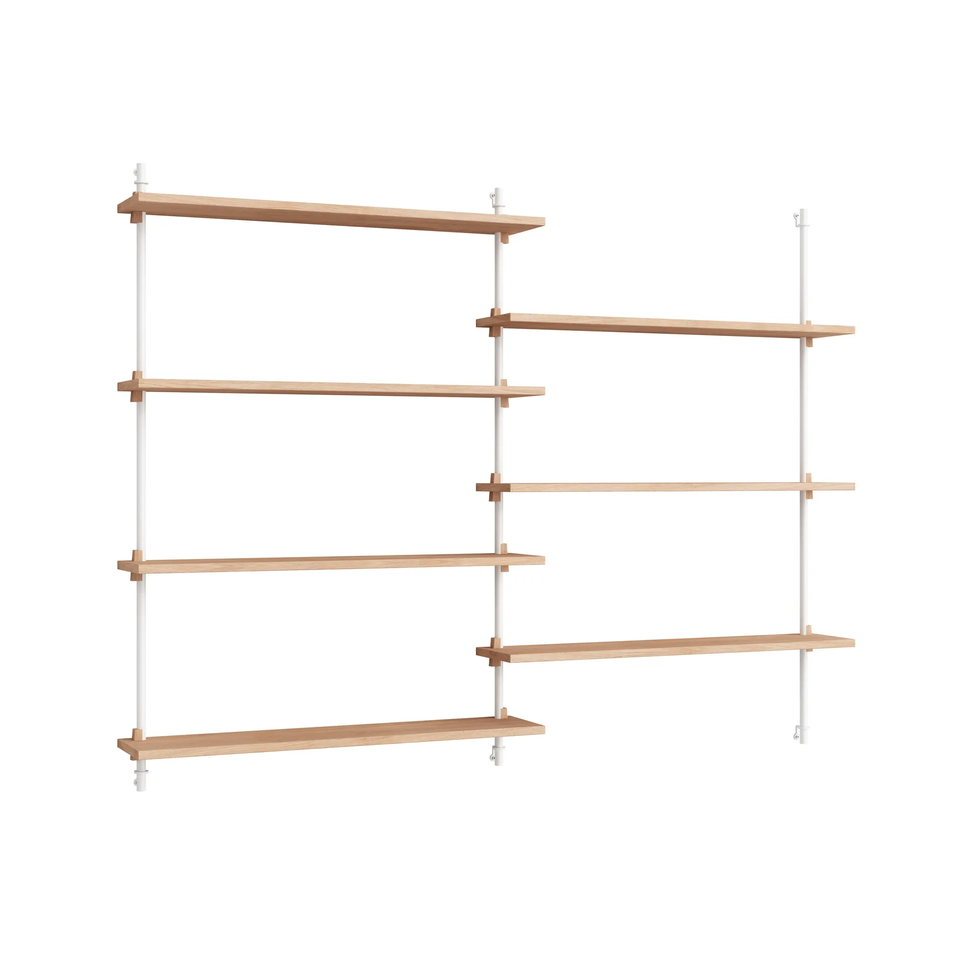 Moebe wall shelving ws.115.2.B, Chêne-blanc MOEBE