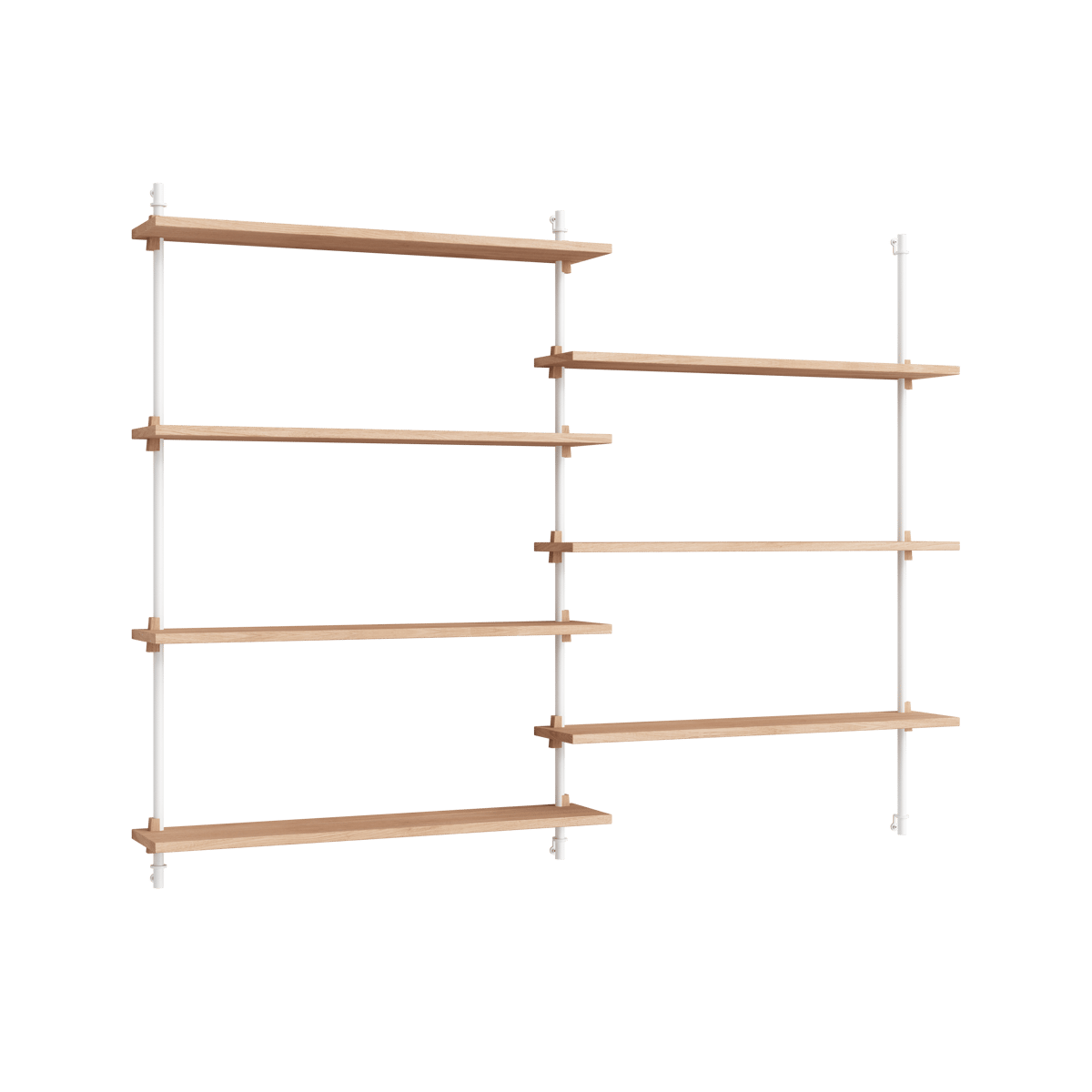 MOEBE Moebe wall shelving ws.115.2.B Chêne-blanc | Design Scandinave | Étagères & systèmes de rayonnage | Blanc