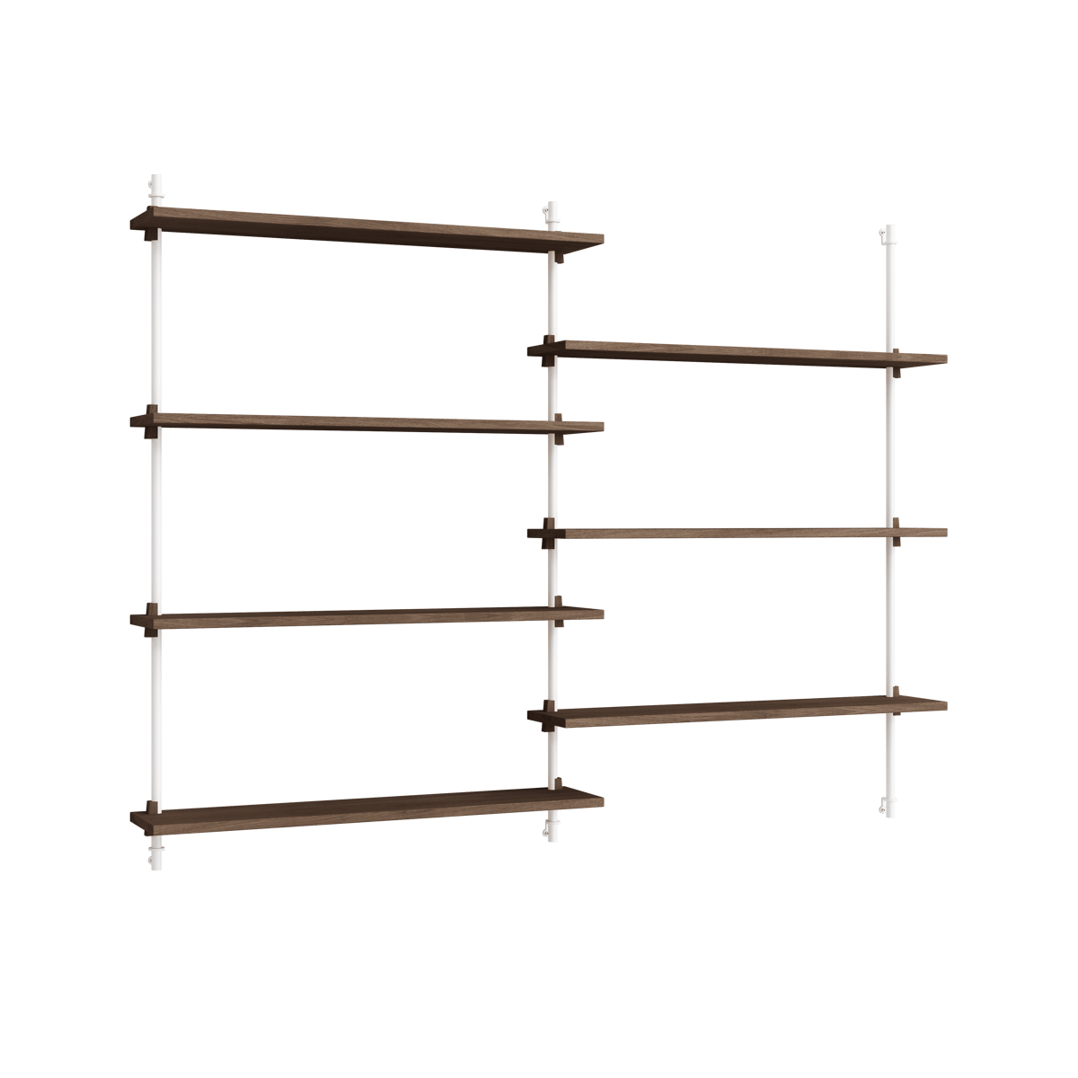 MOEBE Moebe wall shelving ws.115.2.B Chêne fumé-blanc