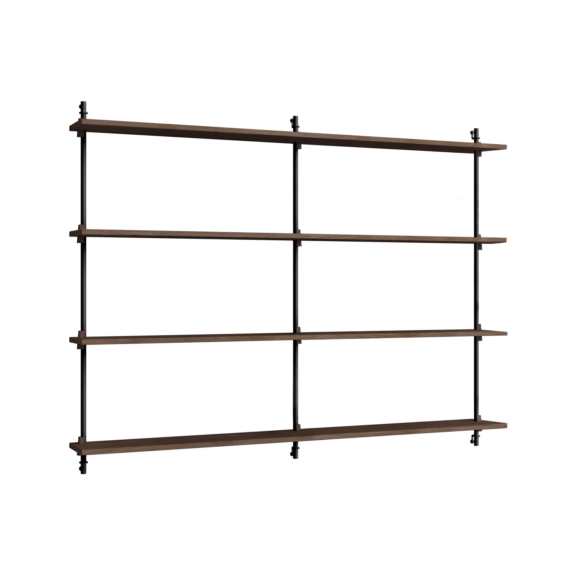 Moebe wall shelving ws.115.2.B, Chêne fumé-noir MOEBE