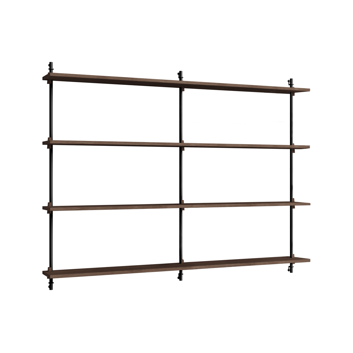 MOEBE Moebe wall shelving ws.115.2.B Chêne fumé-noir