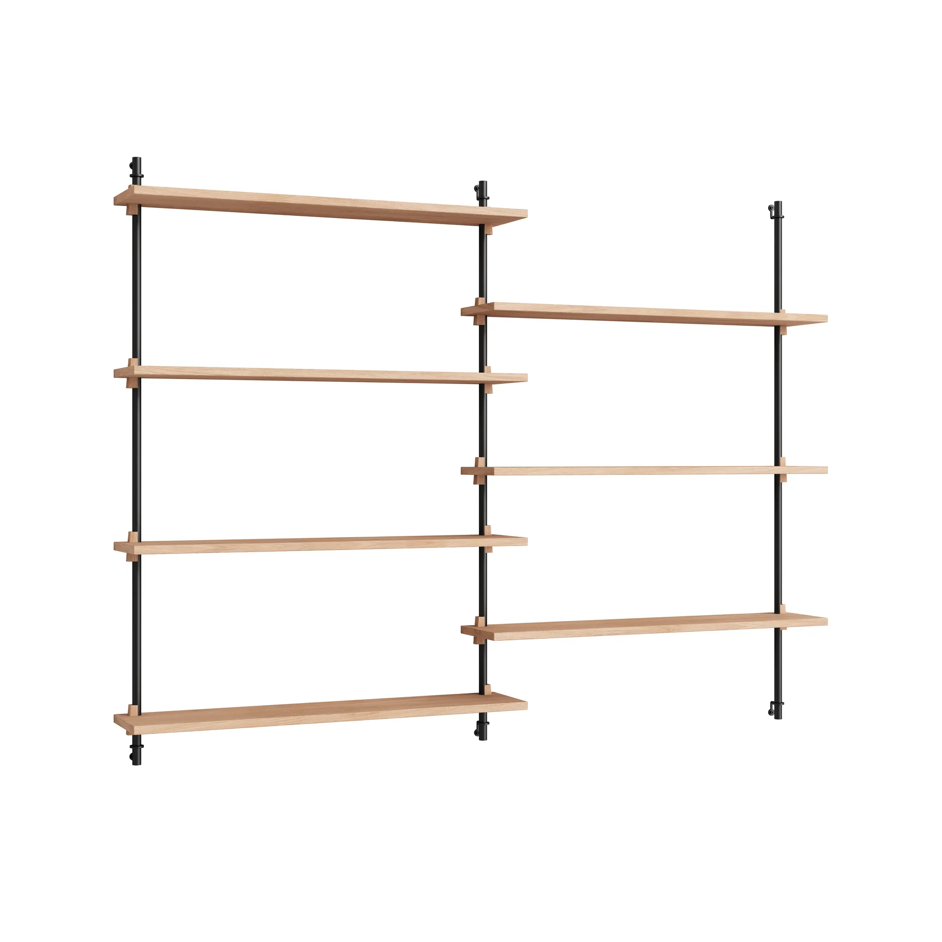 Moebe wall shelving ws.115.2.B, Chêne-noir MOEBE