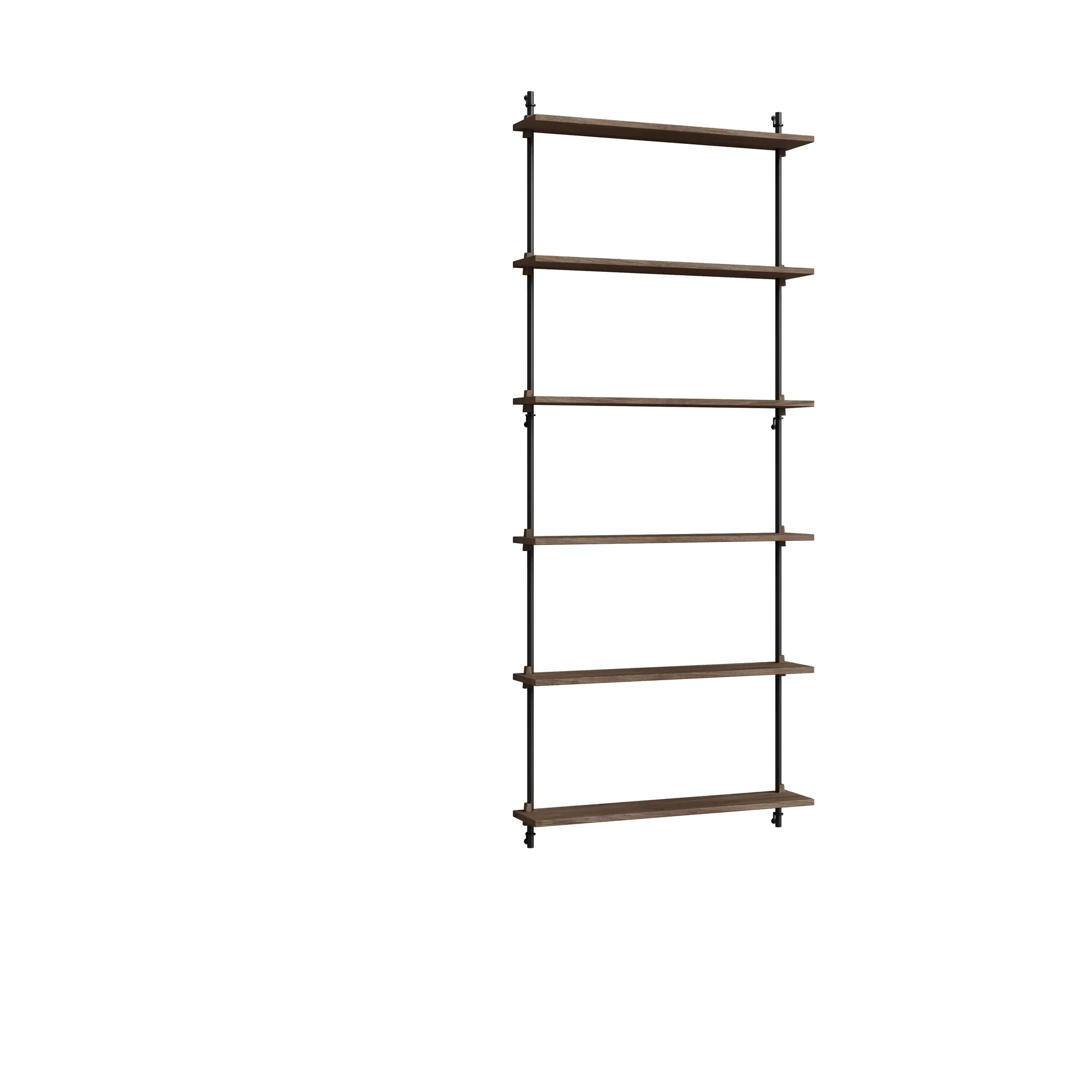 Moebe wall shelving ws.200.1, Chêne fumé-noir MOEBE