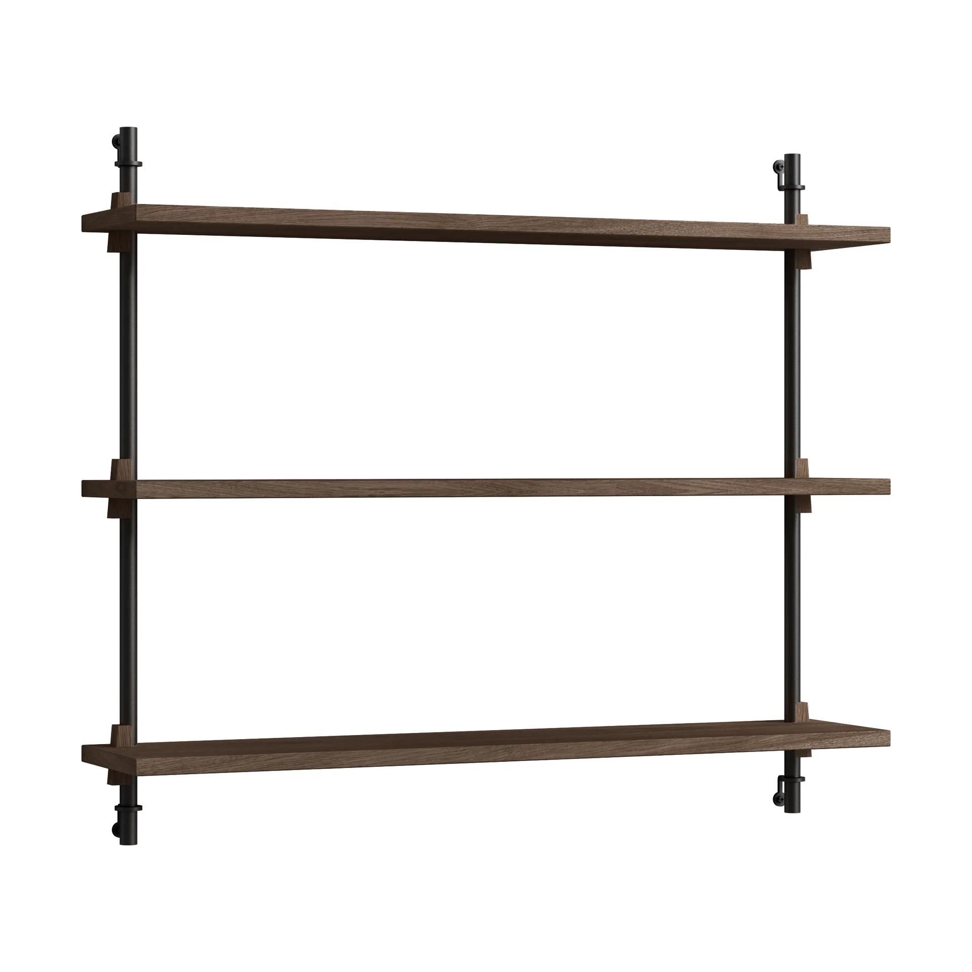 Moebe wall shelving ws.65.1, Chêne fumé-noir MOEBE