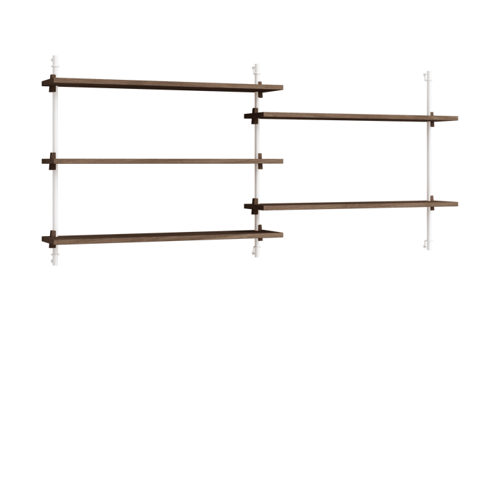 Moebe wall shelving ws.65.2.B - Chêne fumé-blanc - MOEBE