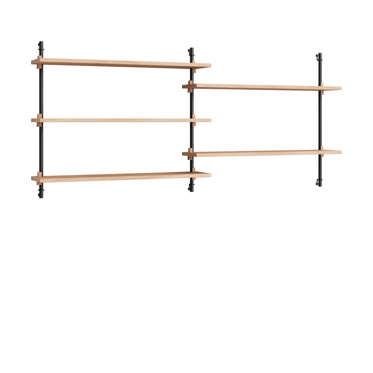 MOEBE Moebe wall shelving ws.65.2.B Chêne-noir | Design Scandinave | Étagères & systèmes de rayonnage | Marron