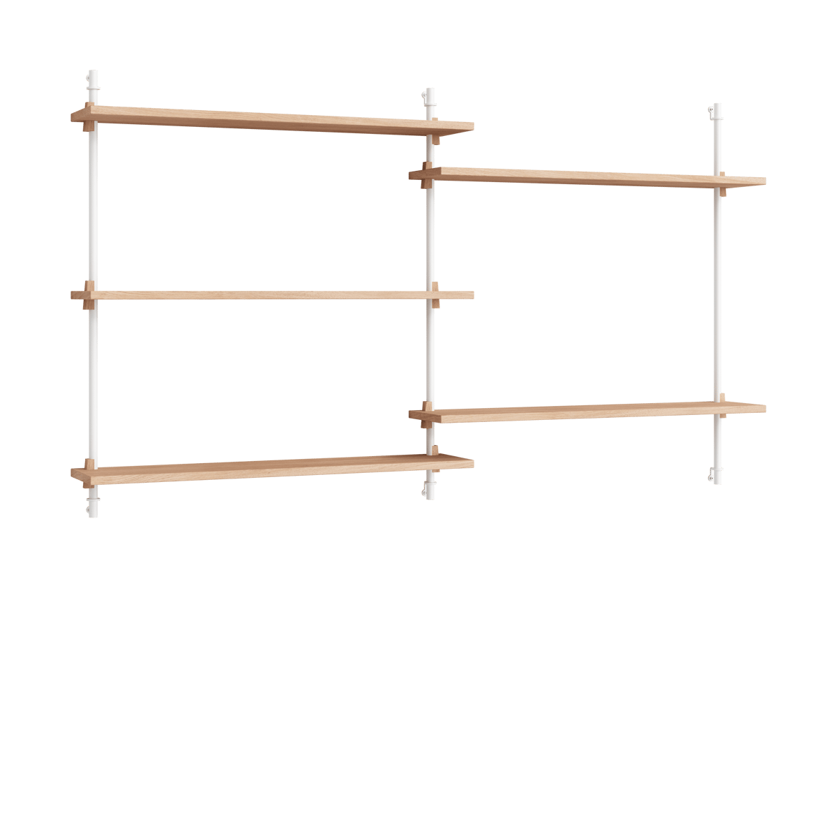 MOEBE Moebe wall shelving ws.85.2.B Chêne-blanc | Design Scandinave | Étagères & systèmes de rayonnage | Marron