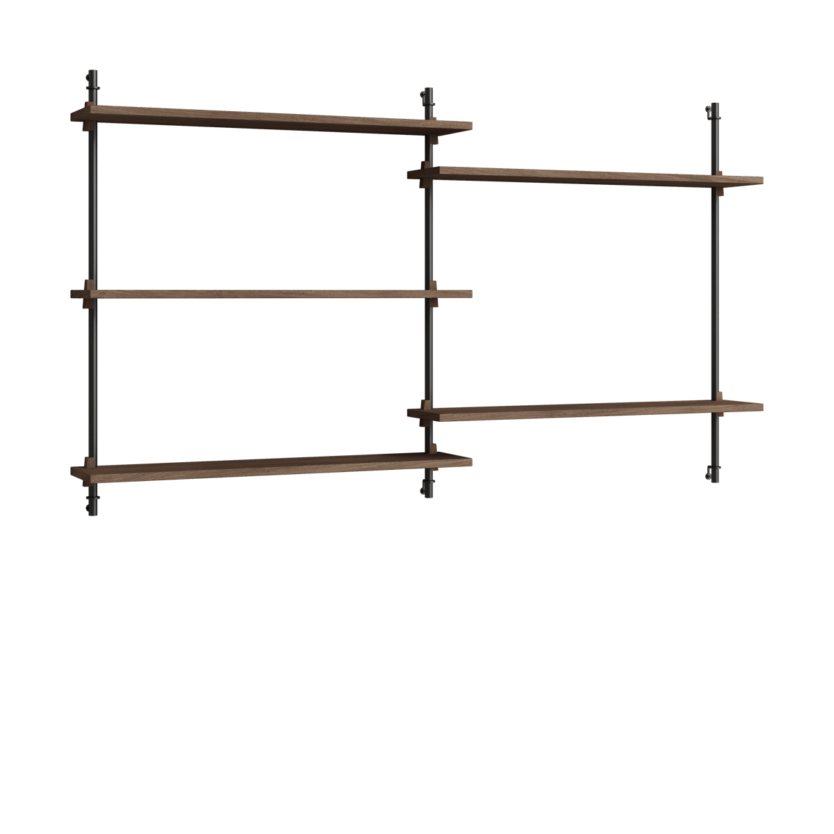 MOEBE Moebe wall shelving ws.85.2.B Chêne fumé-noir