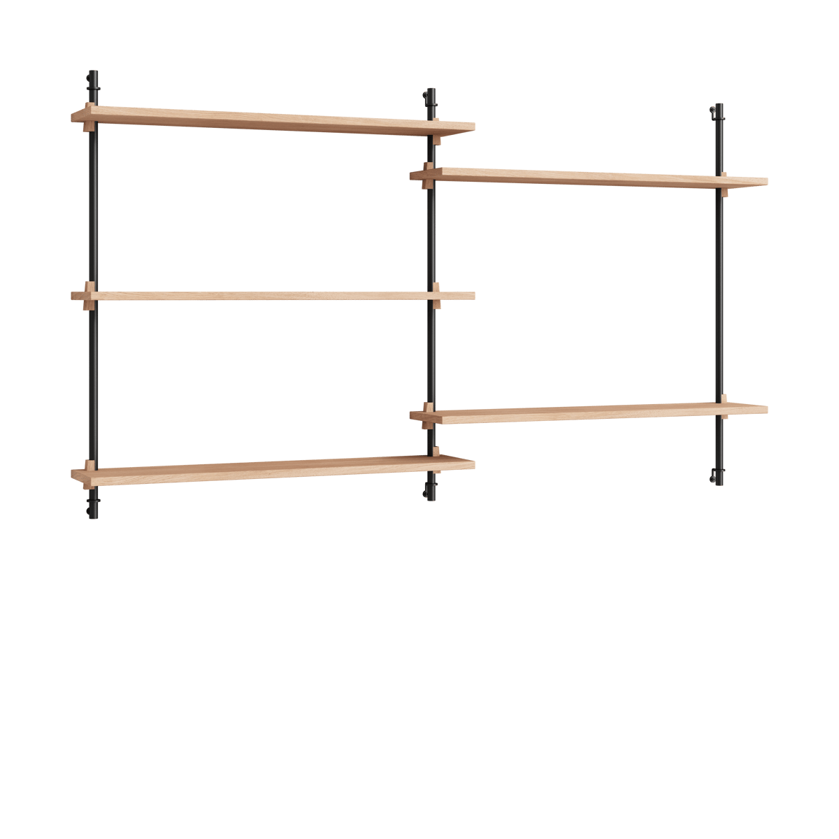 MOEBE Moebe wall shelving ws.85.2.B Chêne-noir | Design Scandinave | Étagères & systèmes de rayonnage | Marron