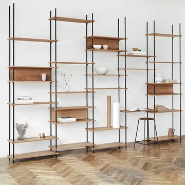 Pieds d'étagère Moebe 85 cm lot de 2 - Noir - MOEBE