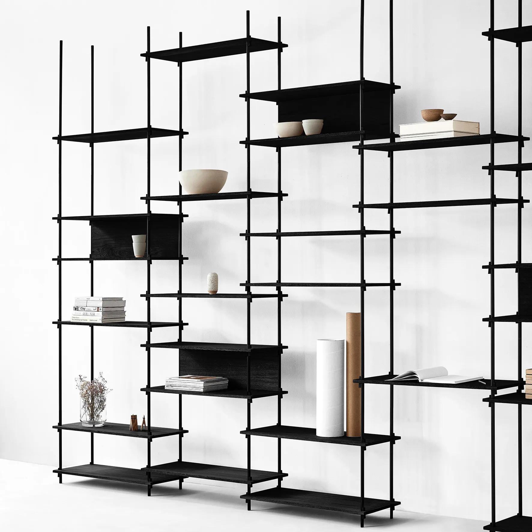 Pieds d'étagère Moebe 85 cm lot de 2, Noir MOEBE