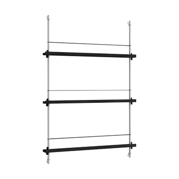 Porte-revues Magazine Shelving - Black-acier inoxydable, 85x115x7 cm, MS.115.1 - MOEBE