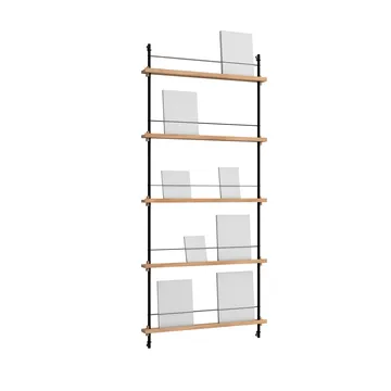 Porte-revues Magazine Shelving - Chêne-black, 85x180x7 cm, MS.180.1 - MOEBE
