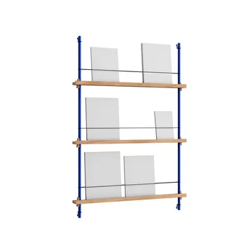 Porte-revues Magazine Shelving - Chêne-deep blue, 85x115x7 cm, MS.115.1 - MOEBE