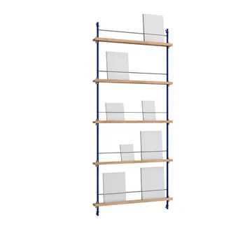 Porte-revues Magazine Shelving - Chêne-deep blue, 85x180x7 cm, MS.180.1 - MOEBE