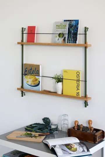 Porte-revues Magazine Shelving - Chêne fumé-acier inoxydable, 85x115x7 cm, MS.115.1 - MOEBE