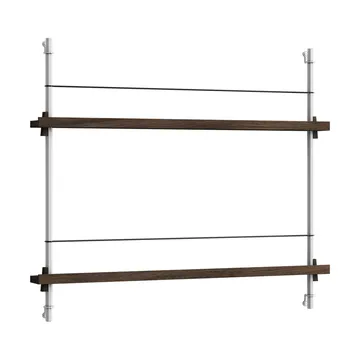 Porte-revues Magazine Shelving - Chêne fumé-acier inoxydable, 85x65x7 cm, MS.65.1 - MOEBE
