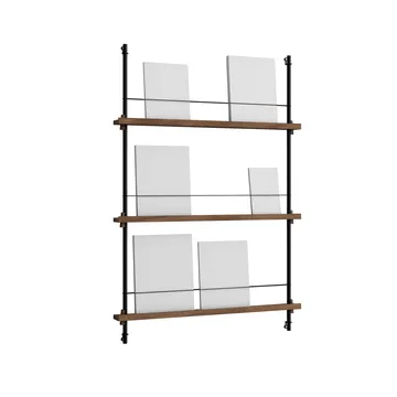 Porte-revues Magazine Shelving - Chêne fumé-black, 85x115x7 cm, MS.115.1 - MOEBE