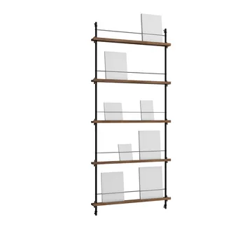 Porte-revues Magazine Shelving - Chêne fumé-black, 85x180x7 cm, MS.180.1 - MOEBE