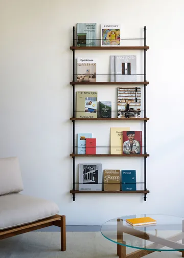 Porte-revues Magazine Shelving - Chêne fumé-deep blue, 85x180x7 cm, MS.180.1 - MOEBE