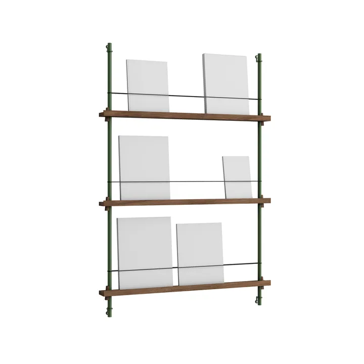 Porte-revues Magazine Shelving - Chêne fumé-pine green, 85x115x7 cm, MS.115.1 - MOEBE