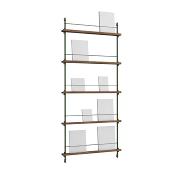Porte-revues Magazine Shelving - Chêne fumé-pine green, 85x180x7 cm, MS.180.1 - MOEBE