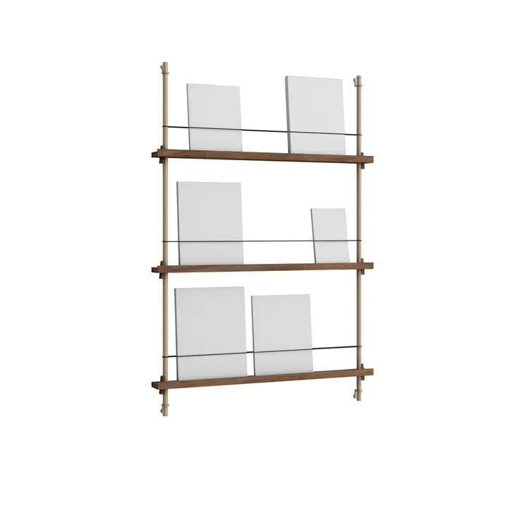 Porte-revues Magazine Shelving - Chêne fumé-warm grey, 85x115x7 cm, MS.115.1 - MOEBE