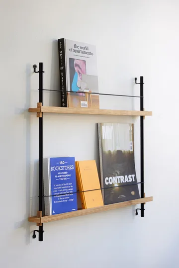 Porte-revues Magazine Shelving - Chêne fumé-warm grey, 85x115x7 cm, MS.115.1 - MOEBE