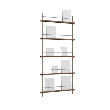 Porte-revues Magazine Shelving - Chêne fumé-warm grey, 85x180x7 cm, MS.180.1 - MOEBE