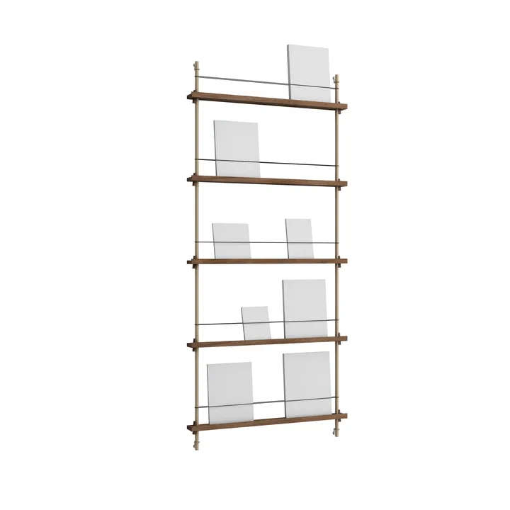 Porte-revues Magazine Shelving - Chêne fumé-warm grey, 85x180x7 cm, MS.180.1 - MOEBE