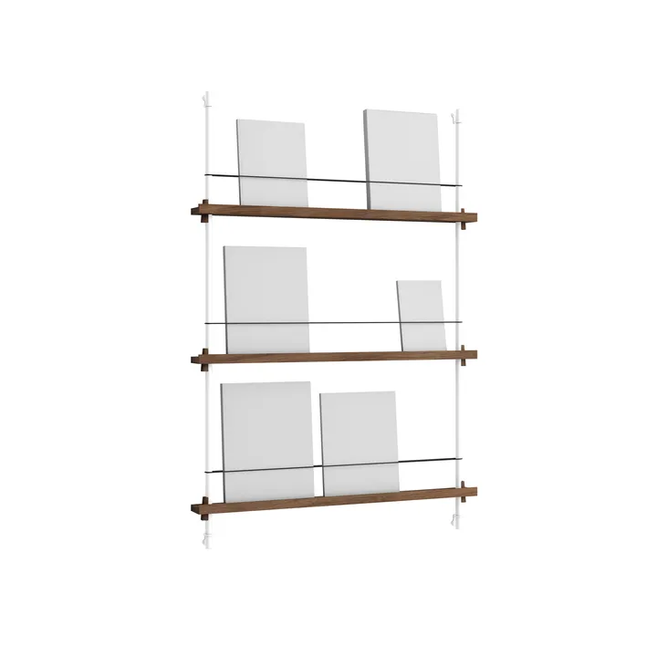 Porte-revues Magazine Shelving - Chêne fumé-white, 85x115x7 cm, MS.115.1 - MOEBE