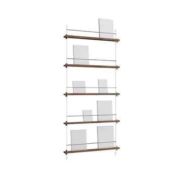 Porte-revues Magazine Shelving - Chêne fumé-white, 85x180x7 cm, MS.180.1 - MOEBE