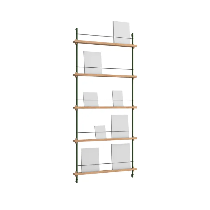 Porte-revues Magazine Shelving - Chêne-pine green, 85x180x7 cm, MS.180.1 - MOEBE