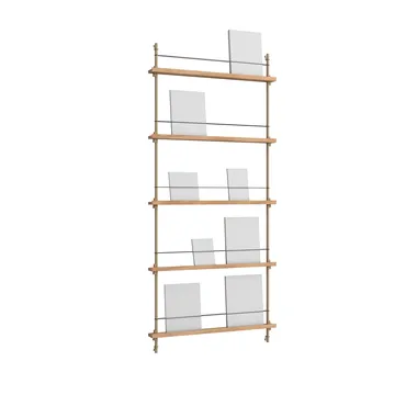 Porte-revues Magazine Shelving - Chêne-warm grey, 85x180x7 cm, MS.180.1 - MOEBE