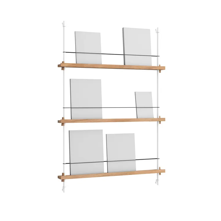 Porte-revues Magazine Shelving - Chêne-white, 85×115×7 cm, MS.115.1 - MOEBE