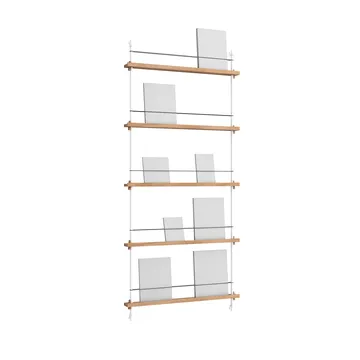 Porte-revues Magazine Shelving - Chêne-white, 85x180x7 cm, MS.180.1 - MOEBE