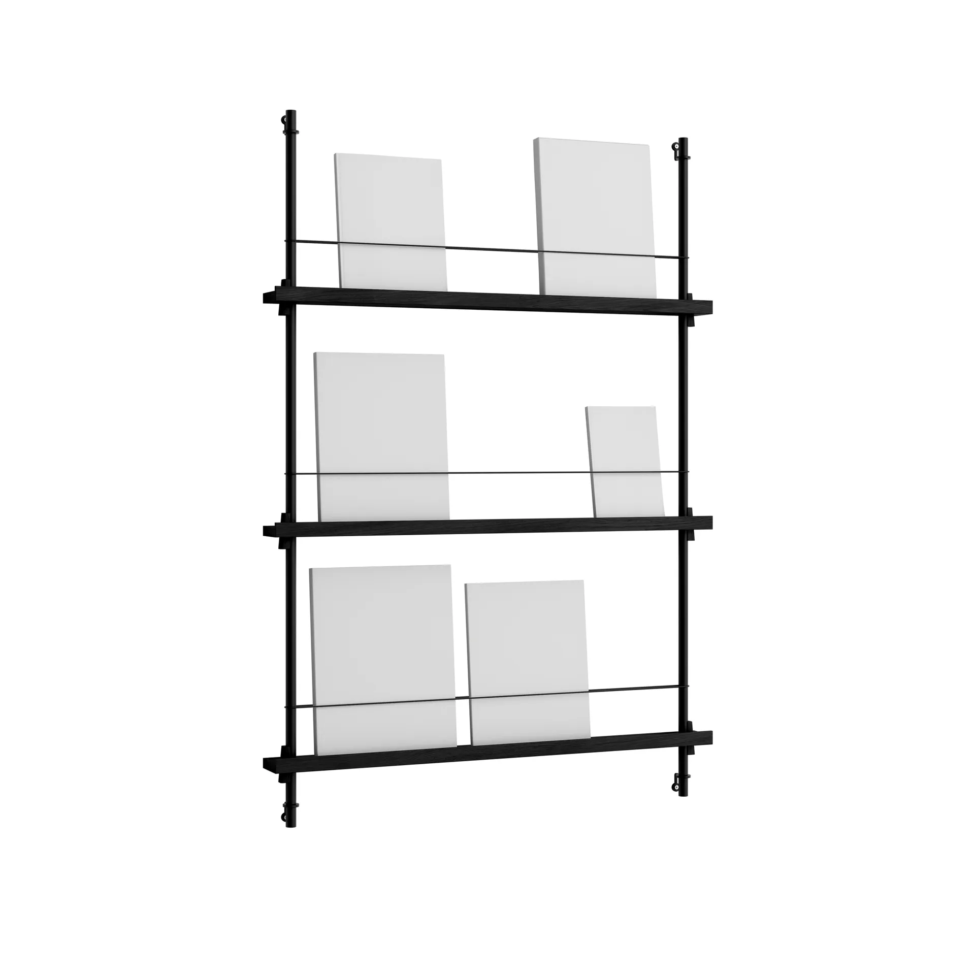 Porte-revues Magazine Shelving, Noir, 85x115x7 cm, MS.115.1 MOEBE