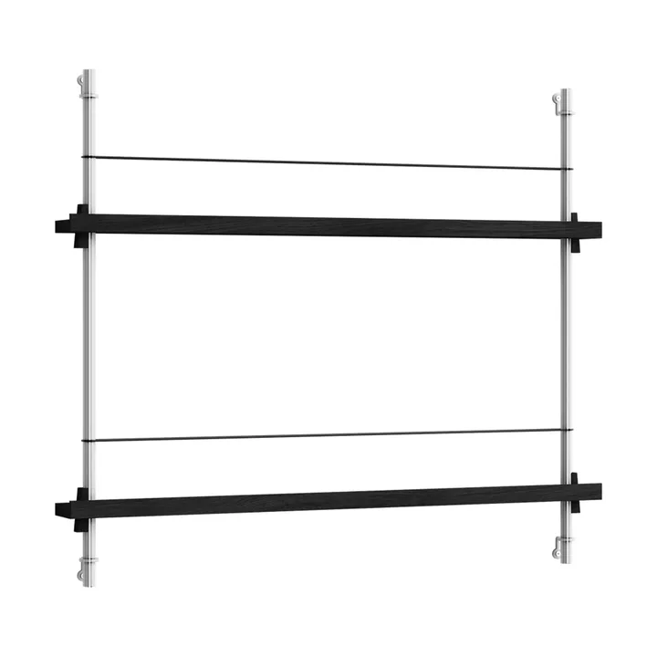 Porte-revues Magazine Shelving - Noir-acier inoxydable, 85x65x7 cm, MS.65.1 - MOEBE
