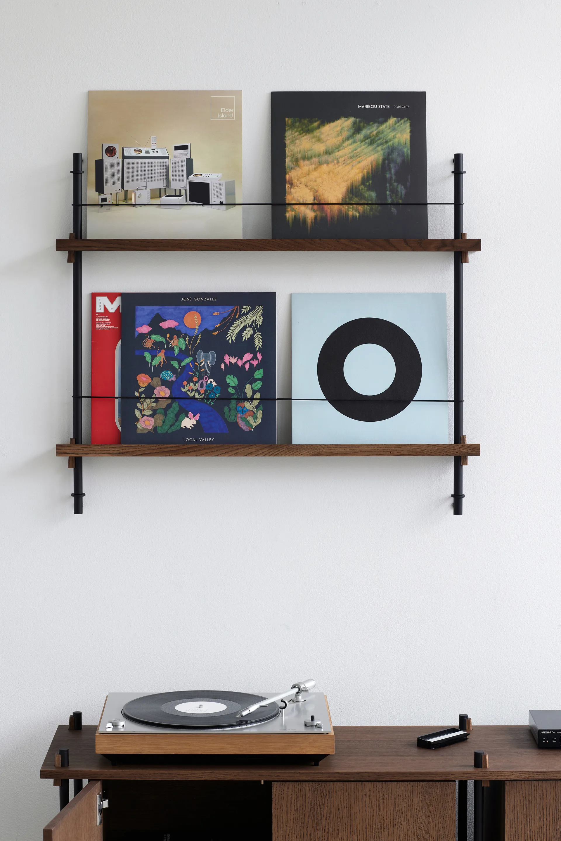 Porte-revues Moebe, Smoked oak-white MOEBE