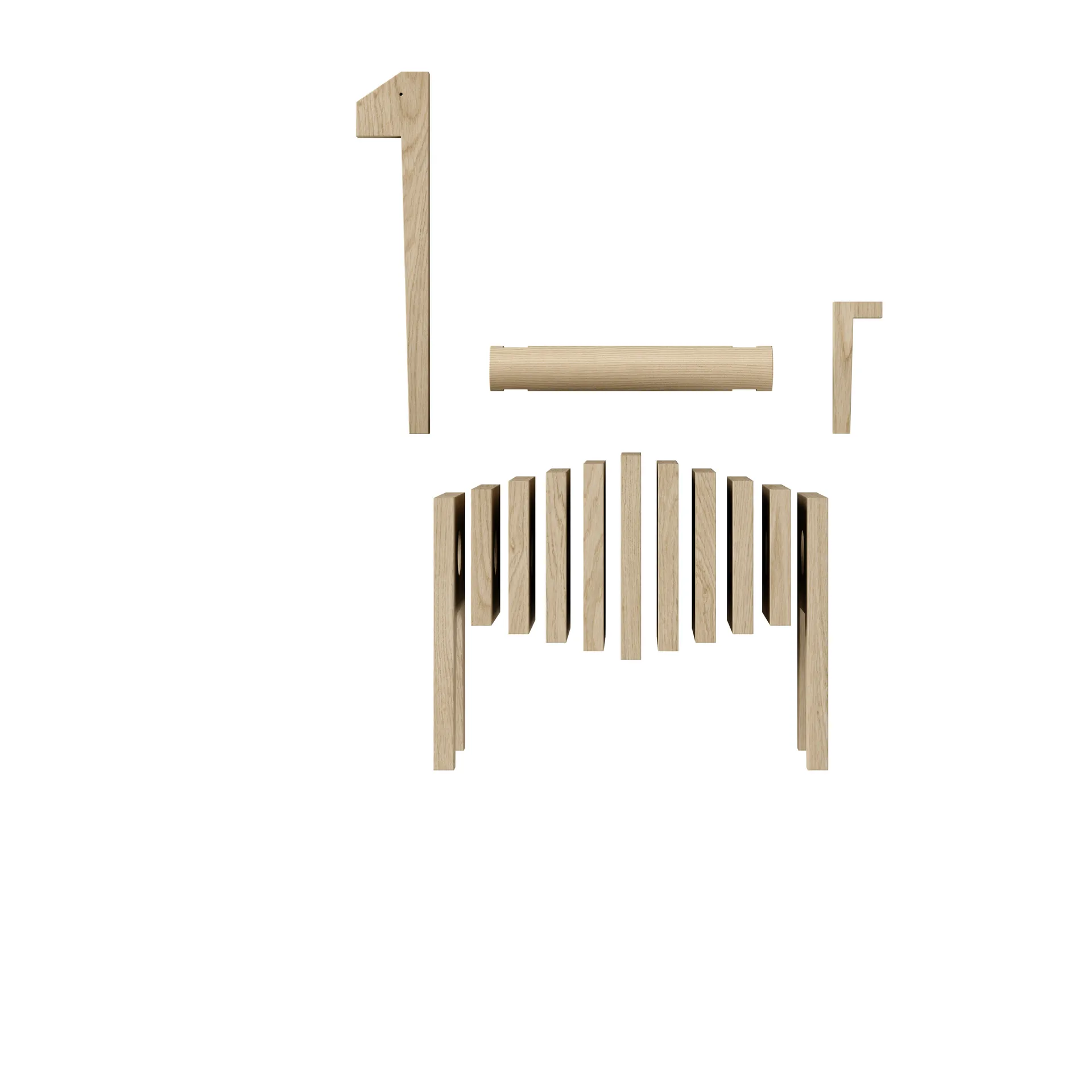 Sculpture en chêne Polygrif 21x32 cm, Bois, noir MOEBE