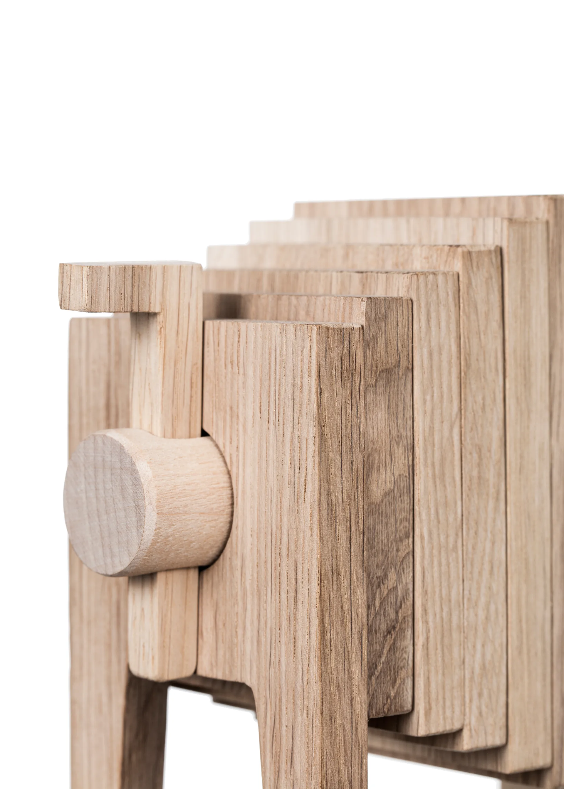 Sculpture en chêne Polygrif 21x32 cm, Bois, noir MOEBE