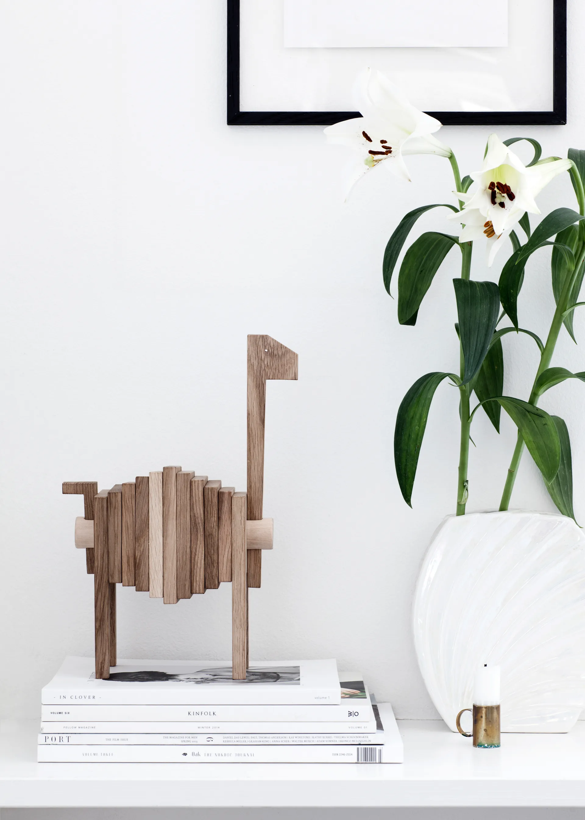 Sculpture en chêne Polygrif 21x32 cm, Bois, noir MOEBE