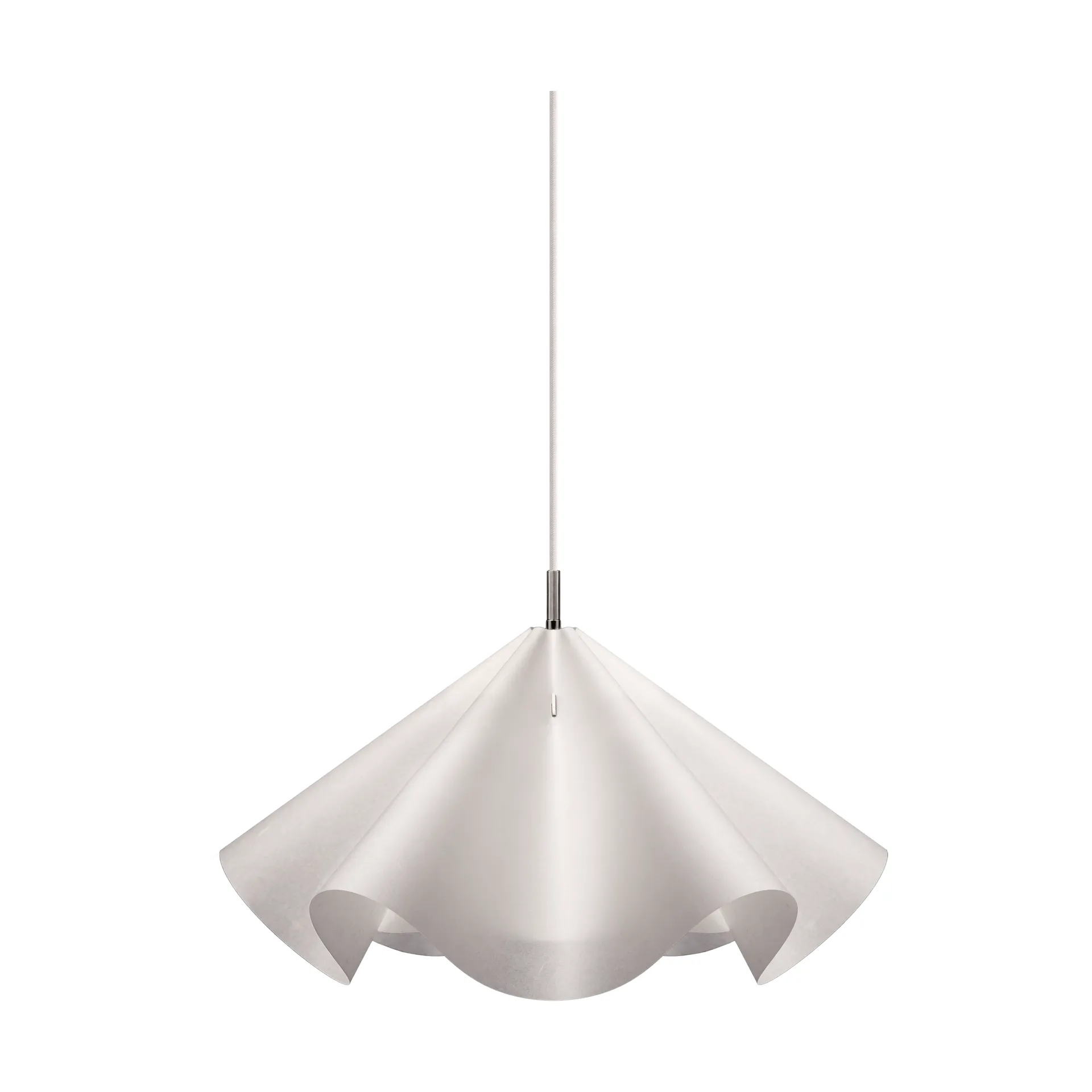 Sinuate suspension, White-acier inoxydable, taille M Ø60x30 cm MOEBE